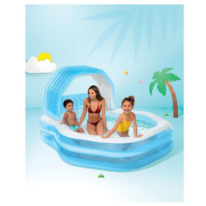 Swim Center Inflatable Family Sunshade Pool 2.29 x1.91 x 1.35mt. INTEX