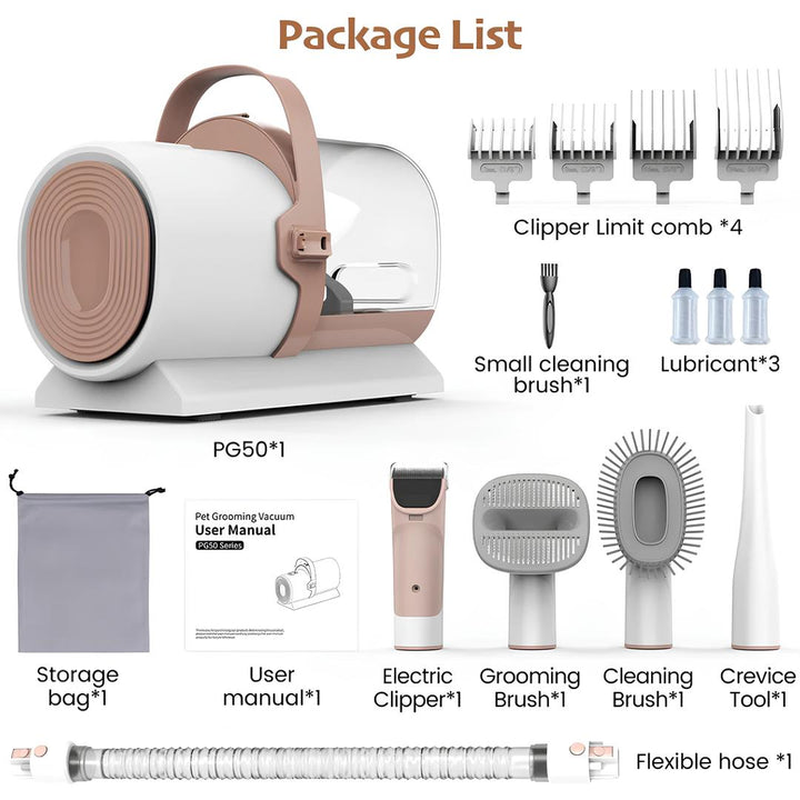 AIRROBO PG50 5 in 1 Pet Grooming Kit with Vacuum - Multifunctional Grooming Tool  - 9913001 AIRROBO