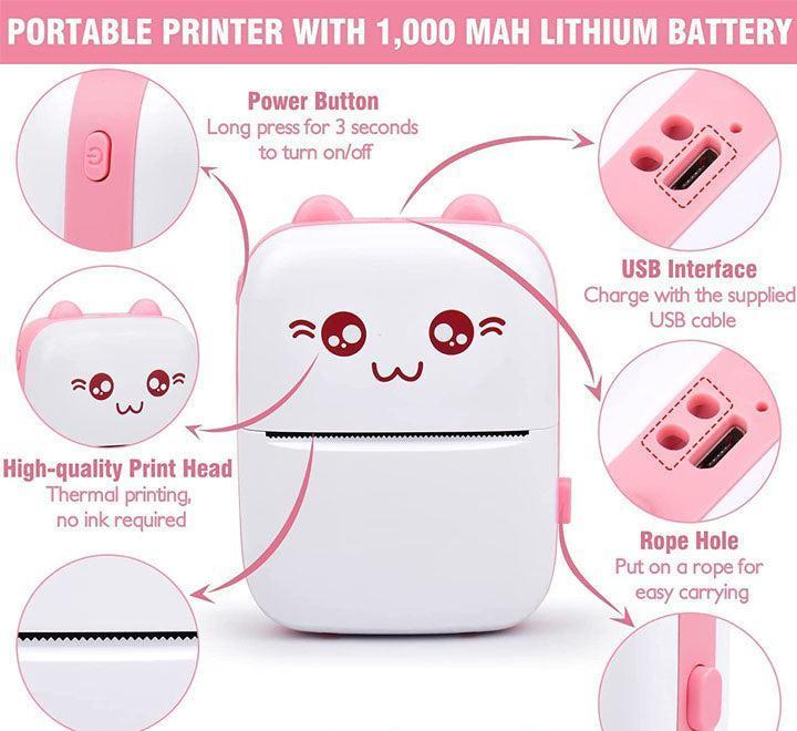 Portable Mini Pocket Printer BT Thermal Printer None