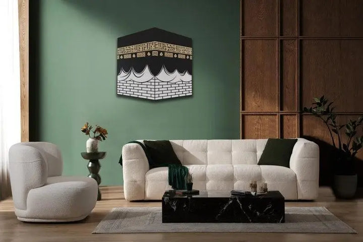 3D Kaaba Islamic Wall Art - Elegant Home Decor for Spiritual Spaces, Small None