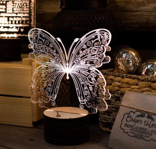 3D Acrylic Light Butterfly Lamp None